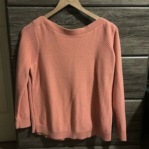 Loft boatneck sweater XL pink/peach